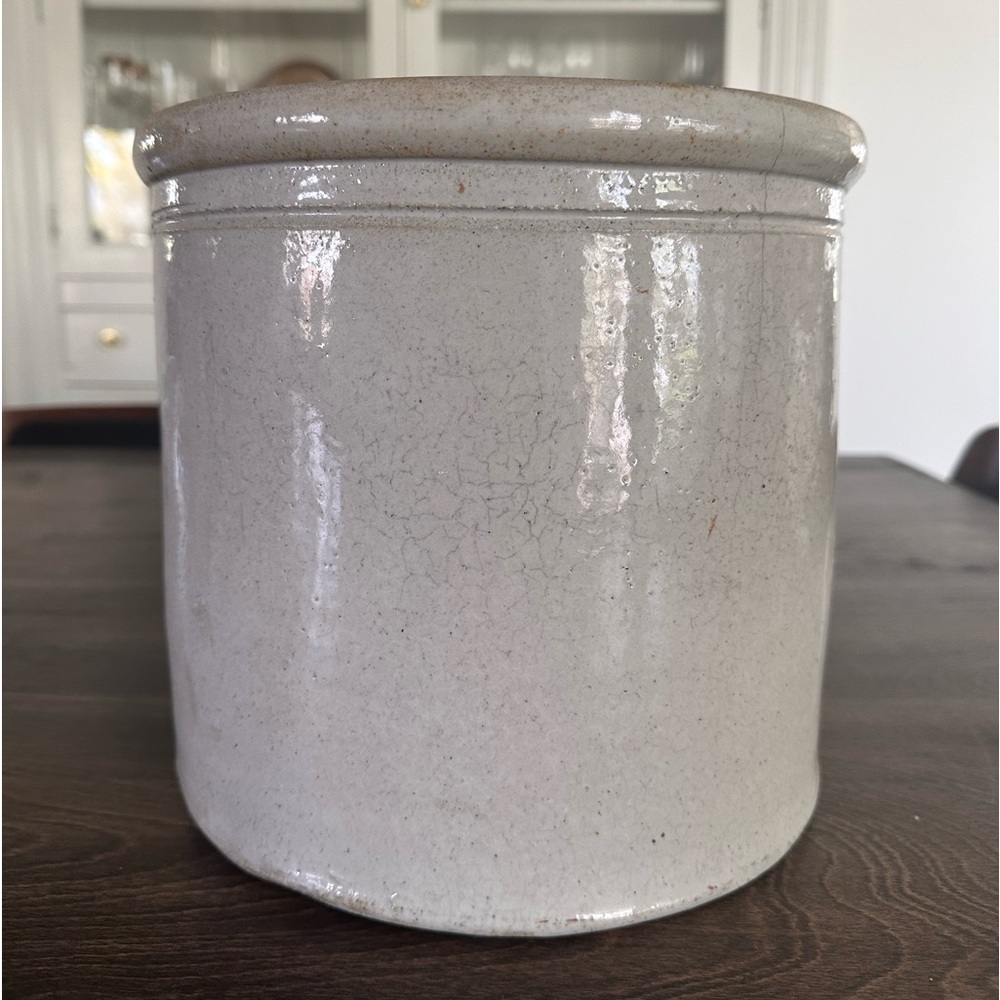 Antique 2 Gallon Crock Hawthorn Pottery blue number 2 - Picture 2 of 4